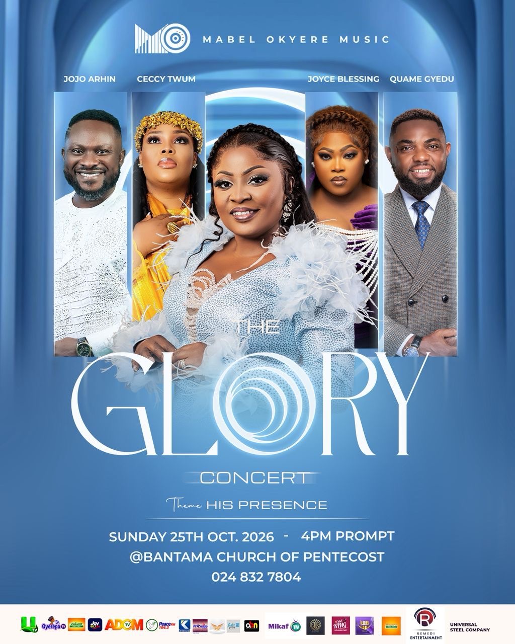 MABEL OKYERE UNVEILS LINE-UP FOR ‘THE GLORY CONCERT’