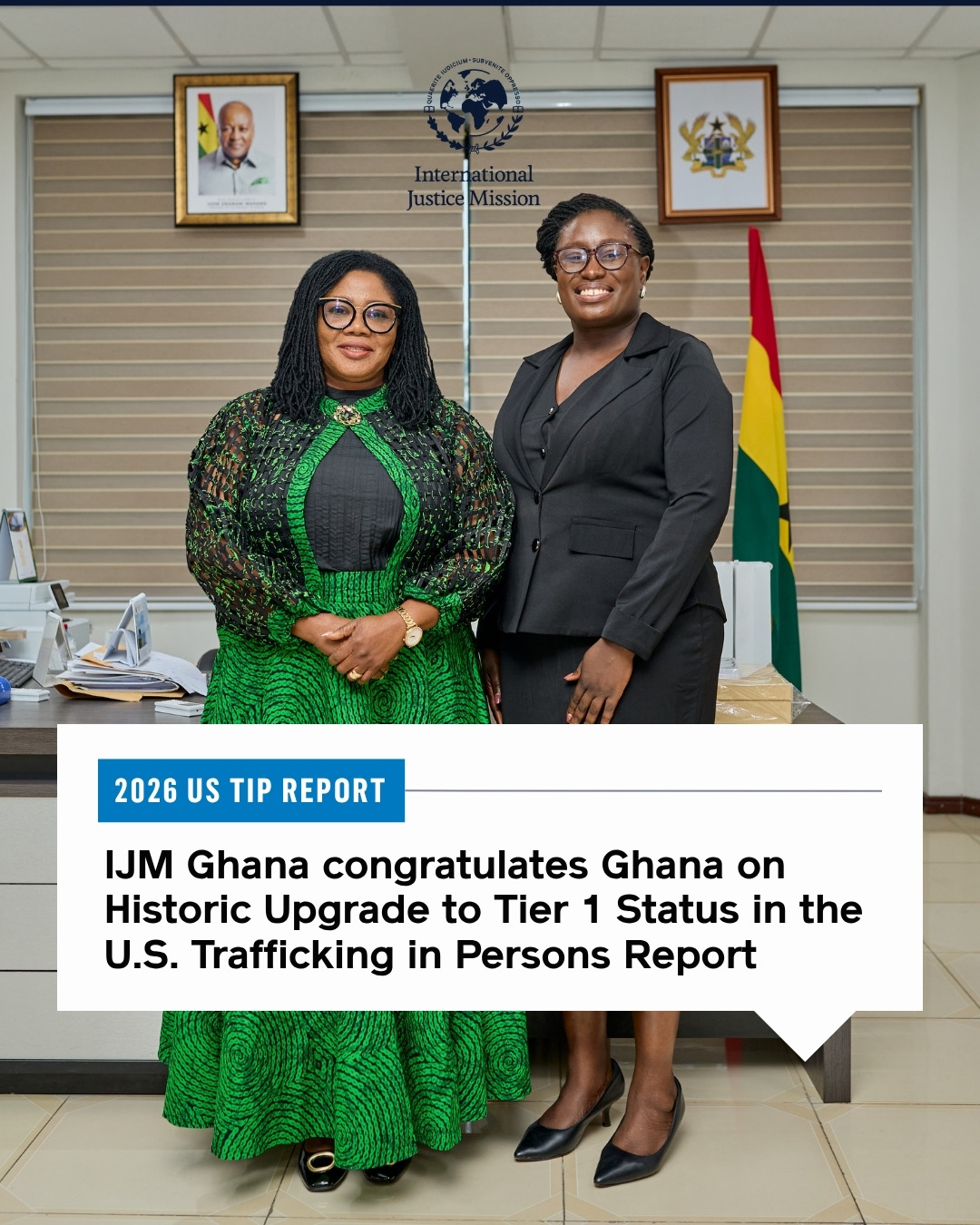 IJM Ghana Commends Ghana on Historic Upgrade to Tier 1 Status in the U.S. Trafficking in Persons Report